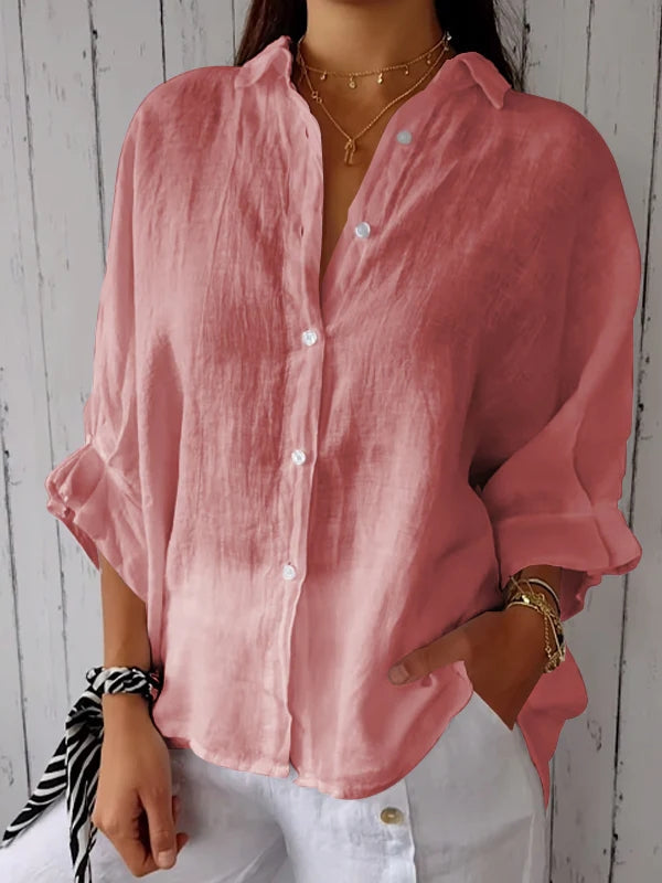 Marion - Camisa abotonada elegante y atemporal para mujer