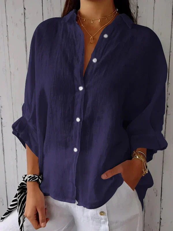 Marion - Camisa abotonada elegante y atemporal para mujer