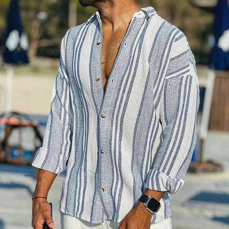 Oliver - Camisa Casual para Hombre, Estilo Ligero de Verano