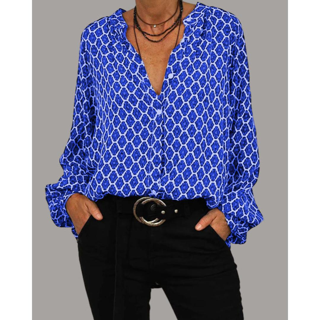 Chesiree - Blusa Casual con Cuello en V