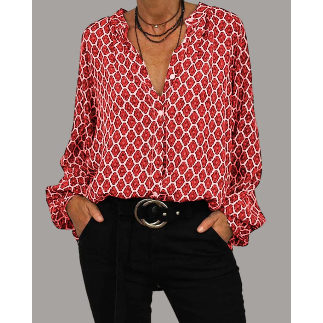 Chesiree - Blusa Casual con Cuello en V