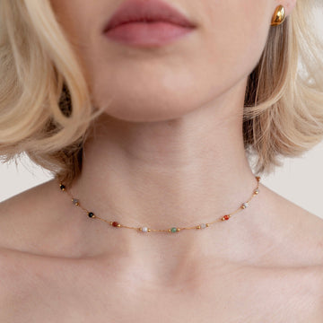 Lala - Collar con perlas y gemas