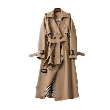 Louisette - Trench-coat con botones dobles y cinturón para mujeres