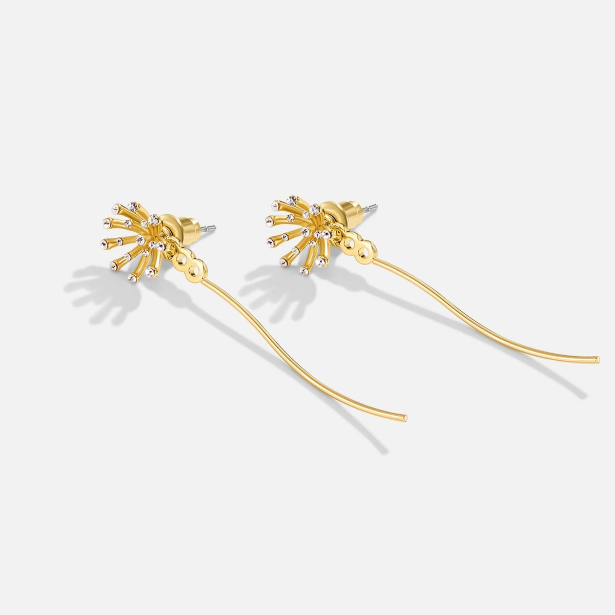 Desea algo Pendientes de diente de león en oro de 18K