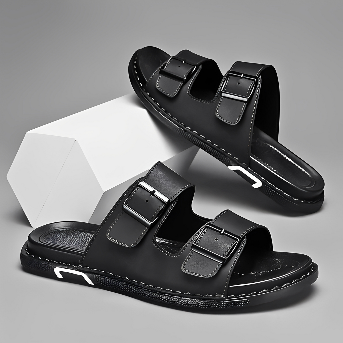 Marcello - Sandalias modernas con dos correas para hombres