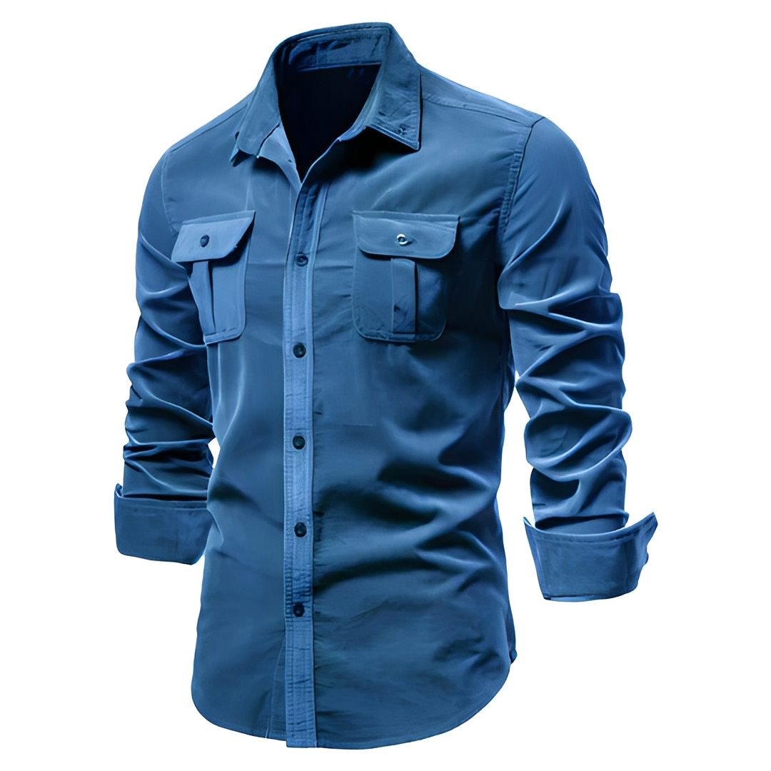 Blake - Camisa informal de manga larga para hombre