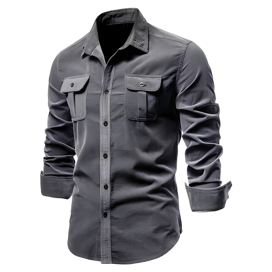 Blake - Camisa informal de manga larga para hombre