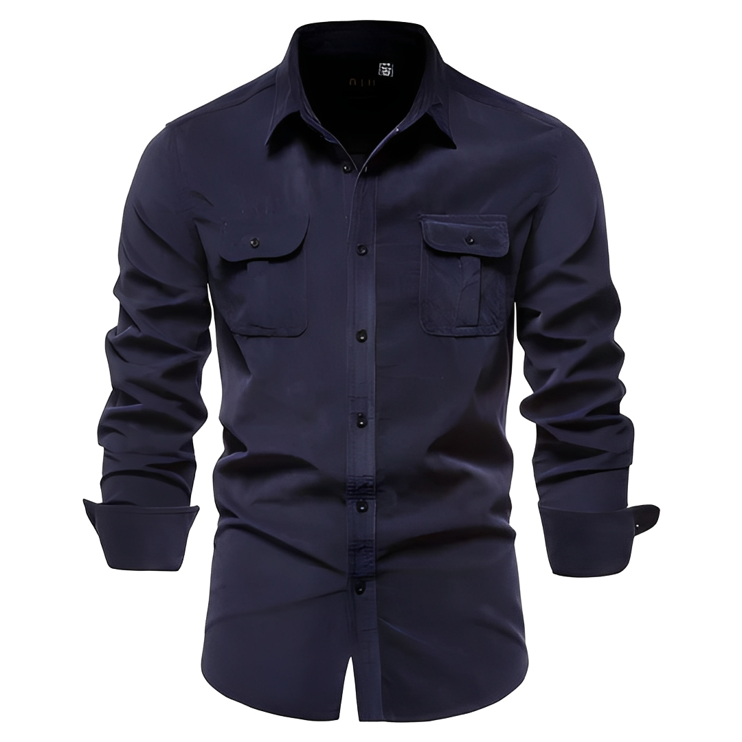 Blake - Camisa informal de manga larga para hombre