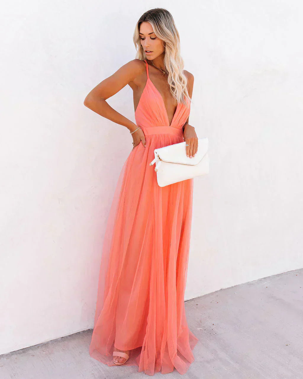 Belinda - Vestido maxi fluido y chic Estilo veraniego