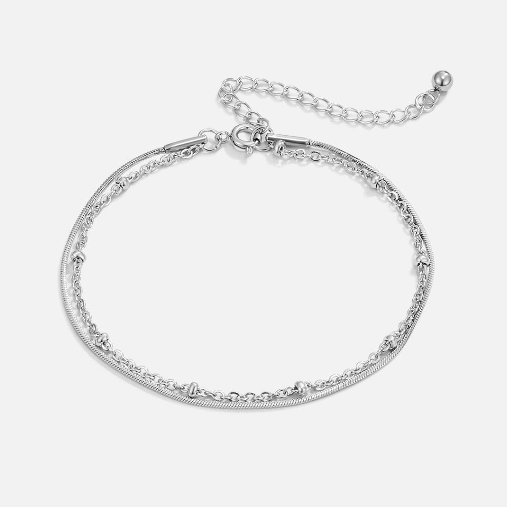Oya - Pulsera de plata con múltiples capas
