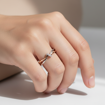 Eleane – Anillo Infinito Bicolor Sofisticado