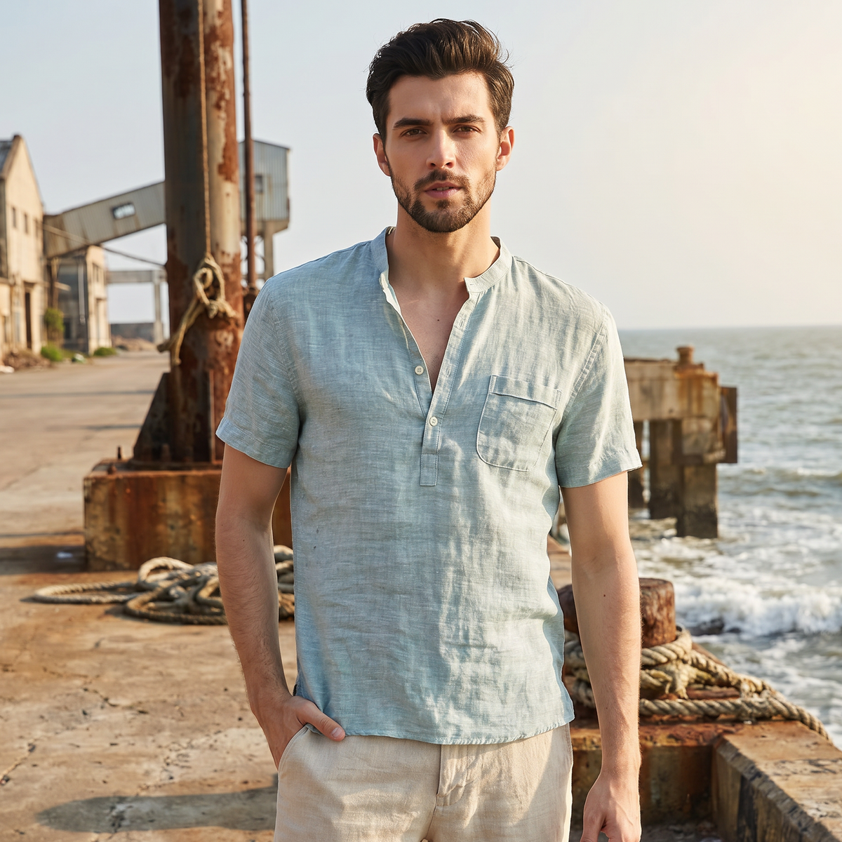 Zack - Camisa de Manga Corta Relajada