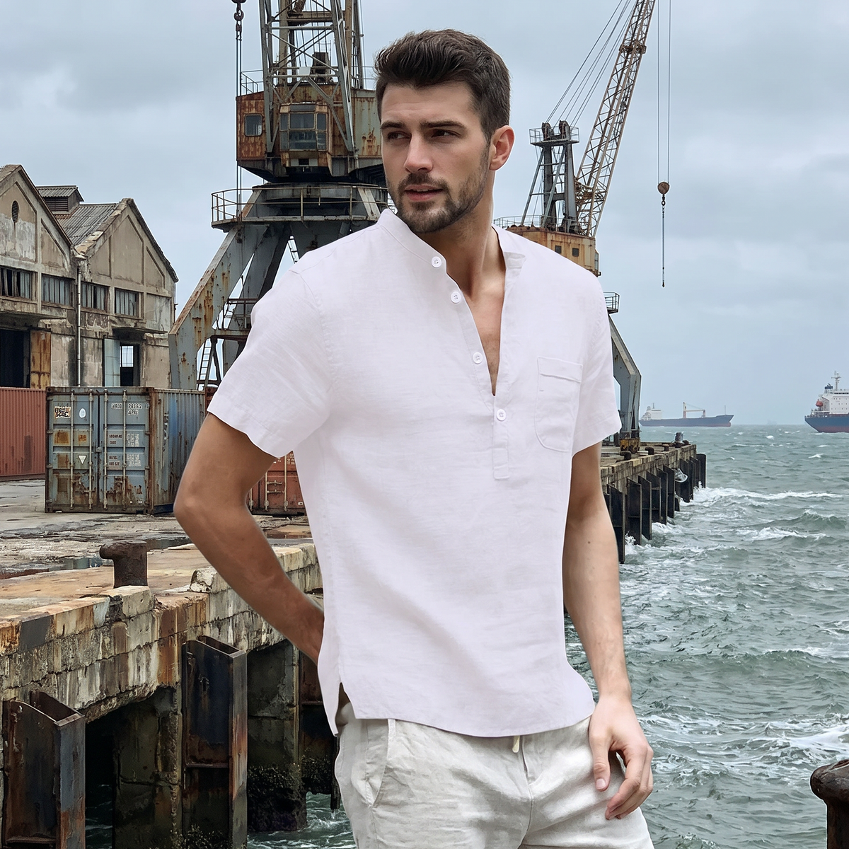 Zack - Camisa de Manga Corta Relajada