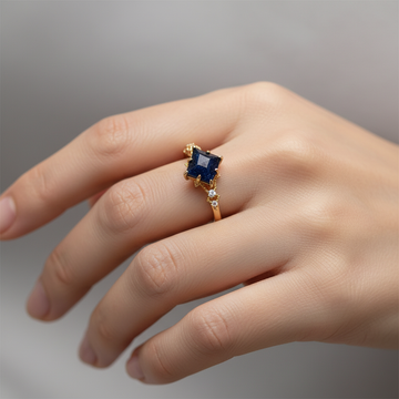 Nerisa – Anillo de obsidiana noche oscura