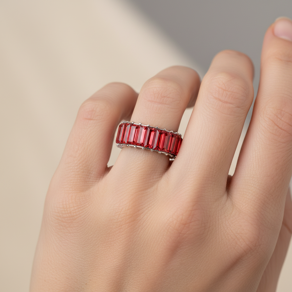Naya – Anillo geométrico contemporáneo de aleación colorida