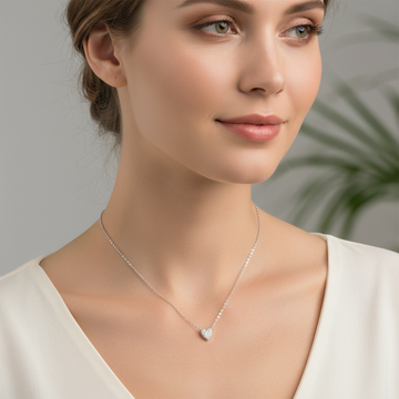 Juliet – Collar corazón de plata esterlina 925 con diamante