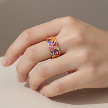 Kamille – Anillo Camille Grande Diseño de Hoja Azul