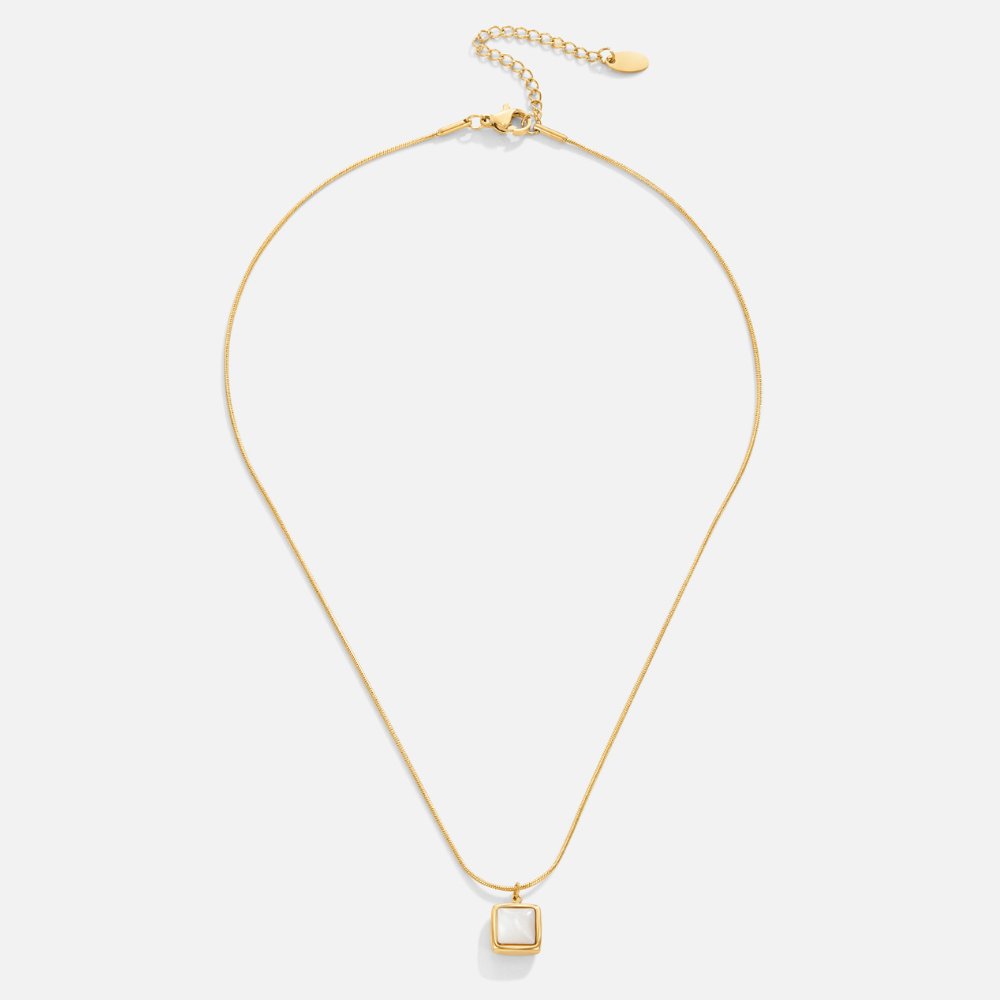 Riva – Collar con colgante de piedra lunar iridiscente
