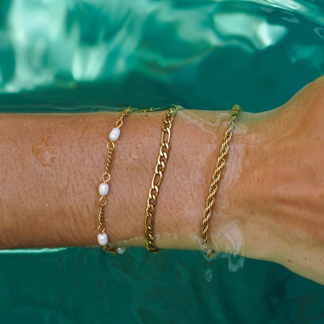 Calvi – Pulsera con cadena de oro entrelazada