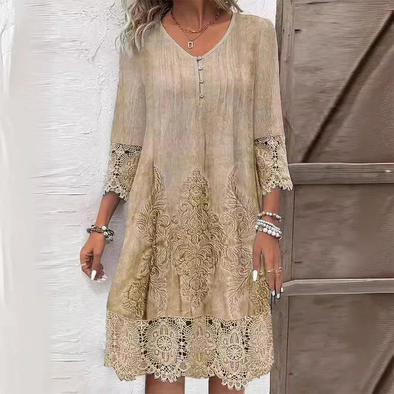 Jenna – Vestido elegante para mujeres con detalles en encaje