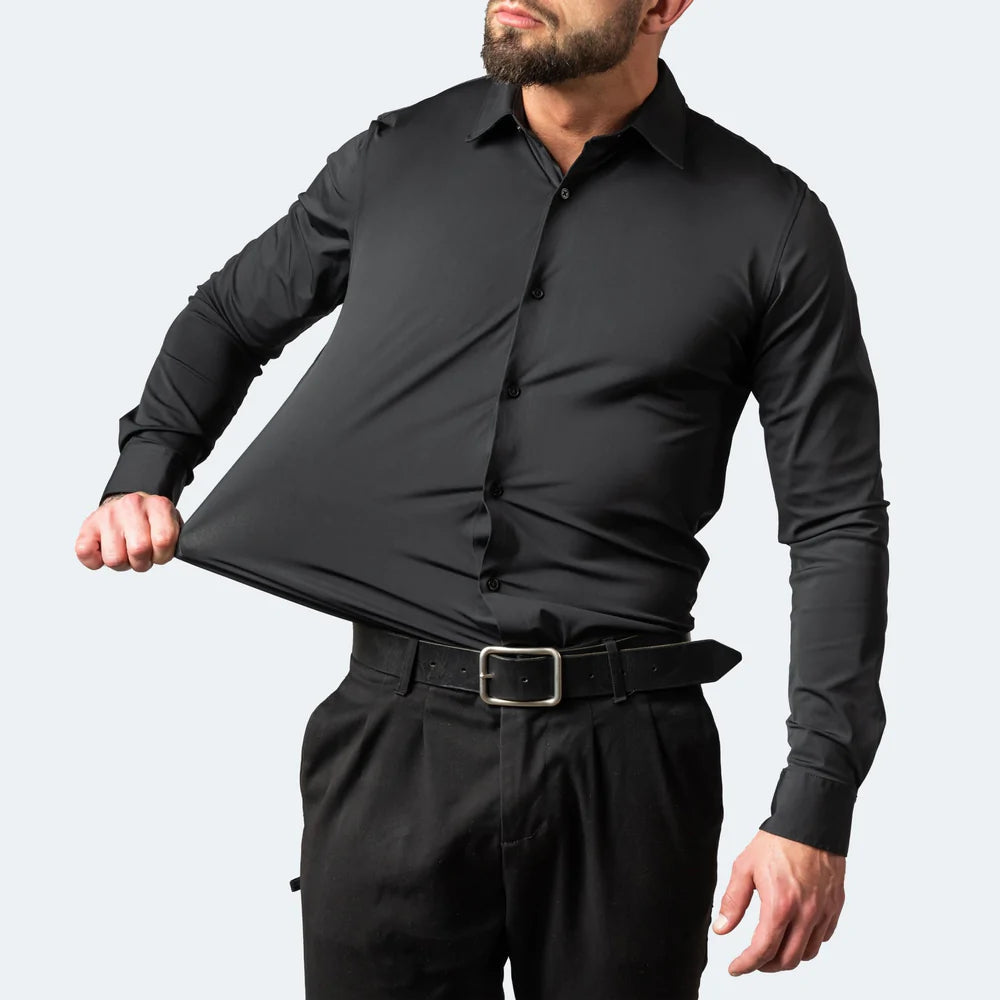 Regor - Camisa lisa, sin planchar