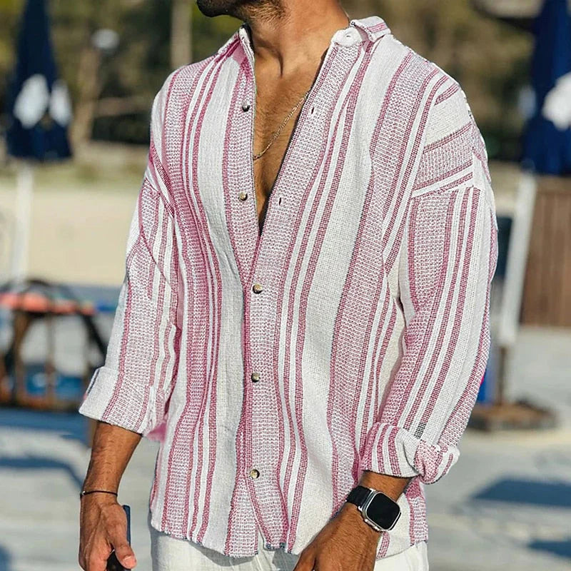 Oliver - Camisa Casual para Hombre, Estilo Ligero de Verano