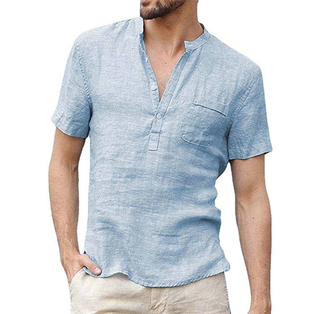 Korbin - Camisa Casual de Manga Corta para Hombre